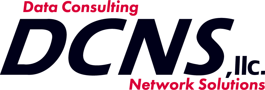 DCNS Logo - Data Consulting Network Solutions transparent black and red